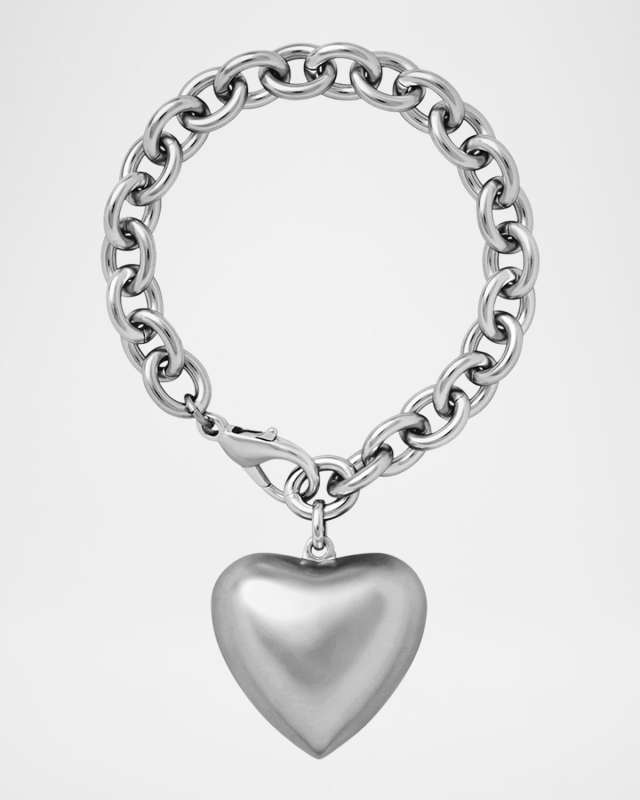 The Puffy Heart Silver Bracelet